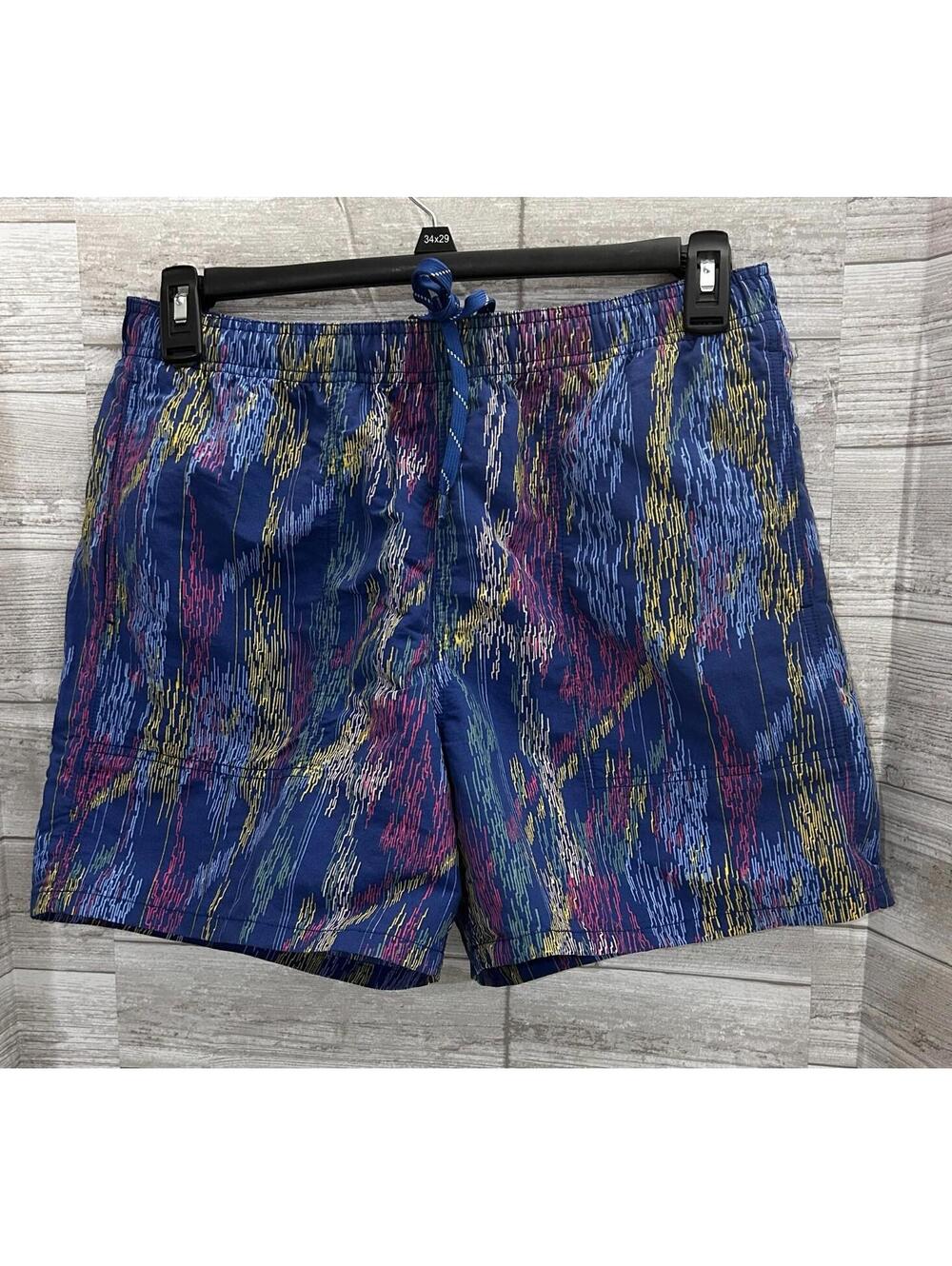 Alpine Design Men’s 5” Pull-On Nylon Shorts Blue Multicolor M NWT